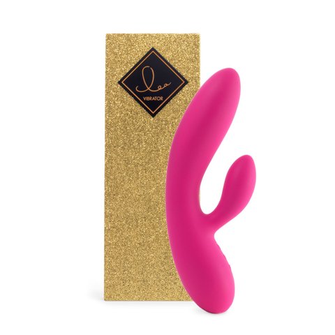 Гнучкий вібратор кролик з двома моторами FeelzToys Lea Rabbit Vibrator Rubine Red SO4432 фото