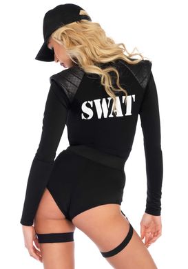 Костюм еротичних спецсил Leg Avenue SWAT Team Babe M, боді, пояс, підв’язки, іграшкова рація, кепка SO8545 фото